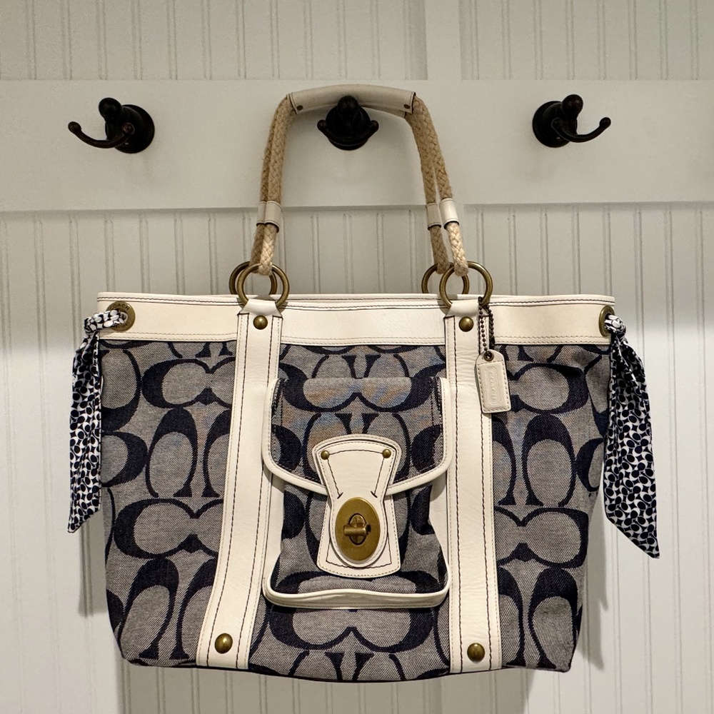 Coach Resort Denim Weekend Tote